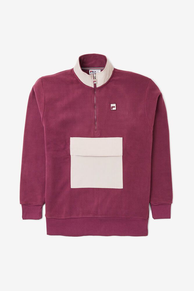 Fila Miesten Collegepaita Kenny 1/2 Zip Pinkki - FJTL-17608